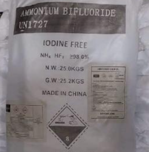 Amoni Bifluoride (NH₄HF₂) – Hóa chất tẩy rửa kim loại, xử lý bề mặt kính, ăn mòn gương, tẩy gỉ thép, vệ sinh công nghiệp, tẩy cặn đường ống, dệt nhuộm.